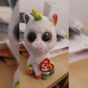 Ty Beanie Pixy the Unicorn Rainbow